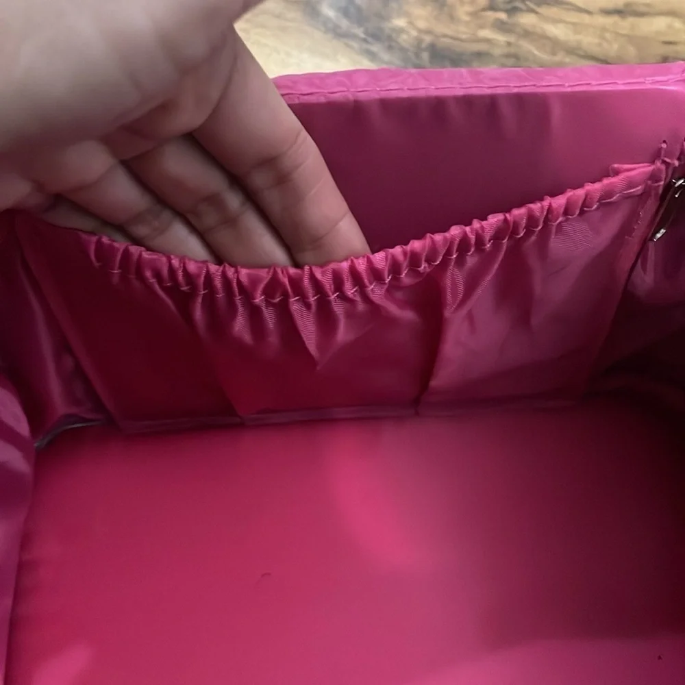 Black and Pink Makeup Case with Mirror